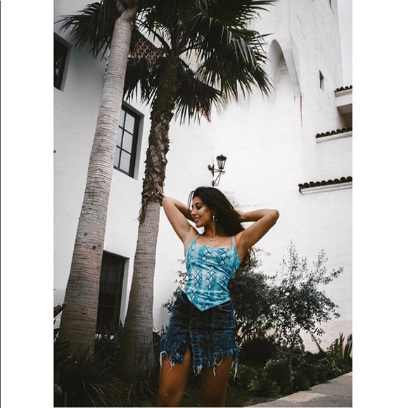 LF Carmar asymmetrical denim skirt - Picture 3 of 6